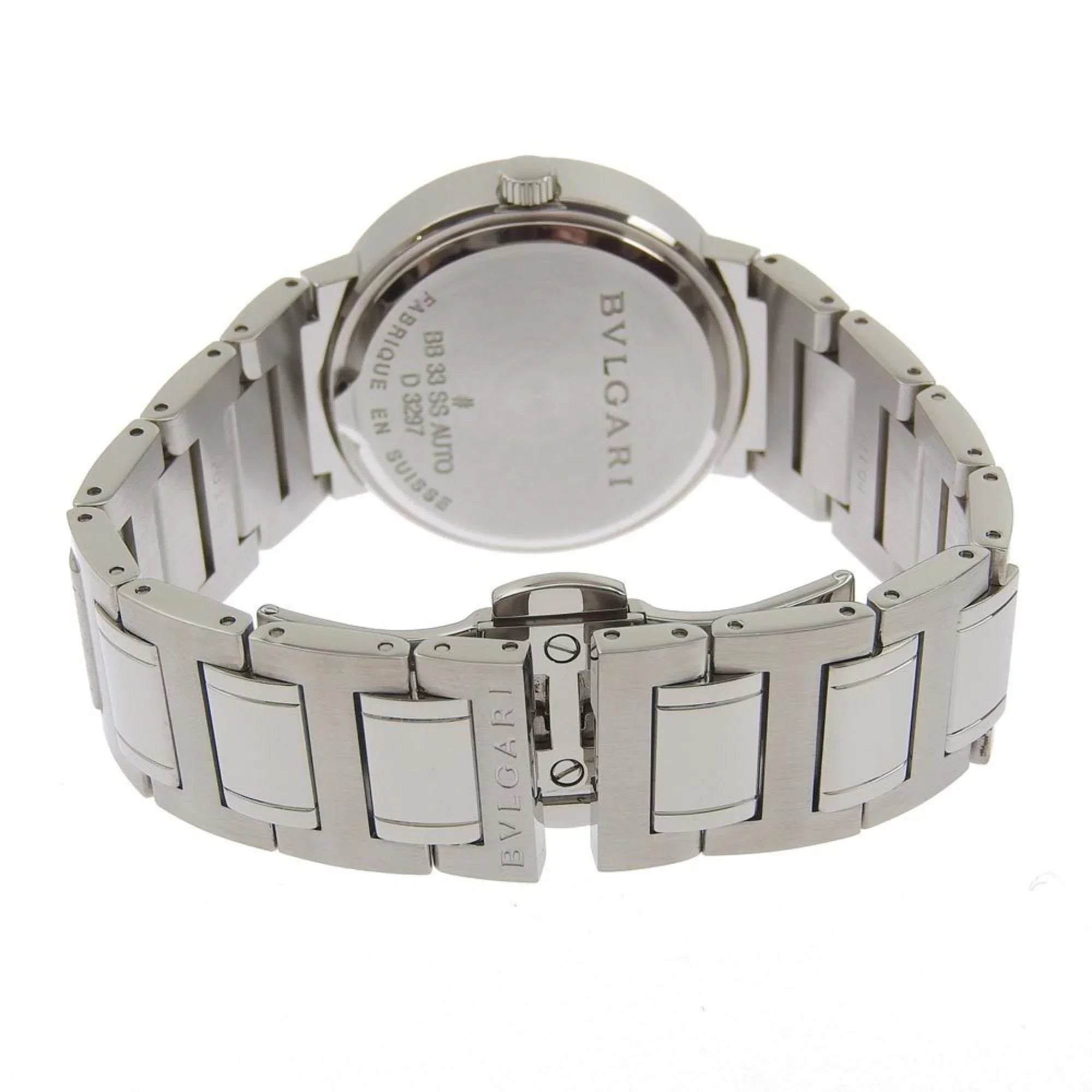 Pre-Owned  Bulgari   stainless steel self-winding boys black dial watch (Good)