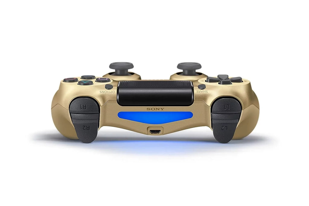 Pre-Owned Sony Dual Shock Gold Gaming Controller For  Console + Wired Earbuds   Bundle (Refurbished: Like New)