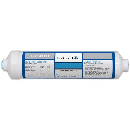 Package Of 6  -10Q Hydronix Inline Coconut Carbon Filter