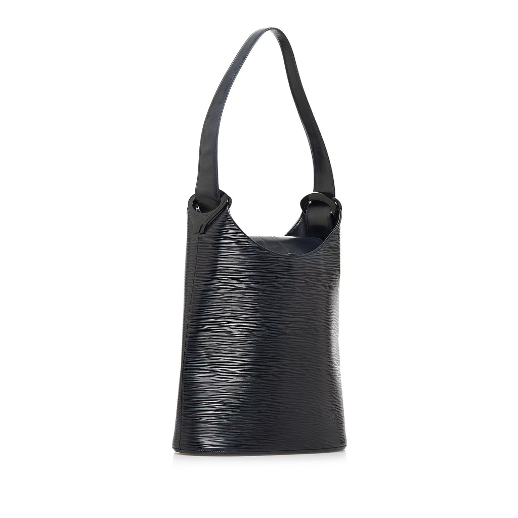 Pre-Owned Authenticated Louis Vuitton Epi Sac Verseau Leather Black Shoulder Bag Unisex (Fair)
