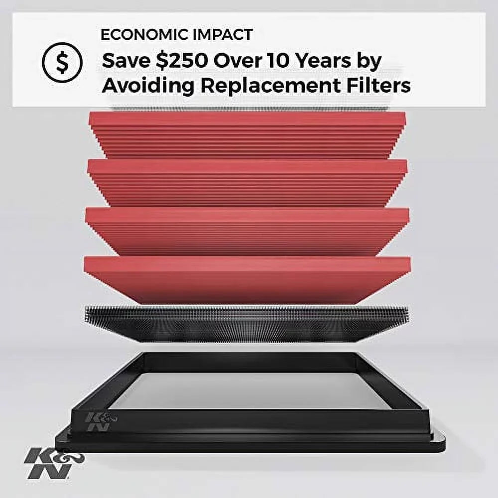 & Engine Air Filter: High Performance, Premium, Washable, Replacement Filter: 1986-2008 /// (Aerostar, Bronco, Explorer, Ka, Probe, Ranger, Taurus, Windstar, ), 33-2024