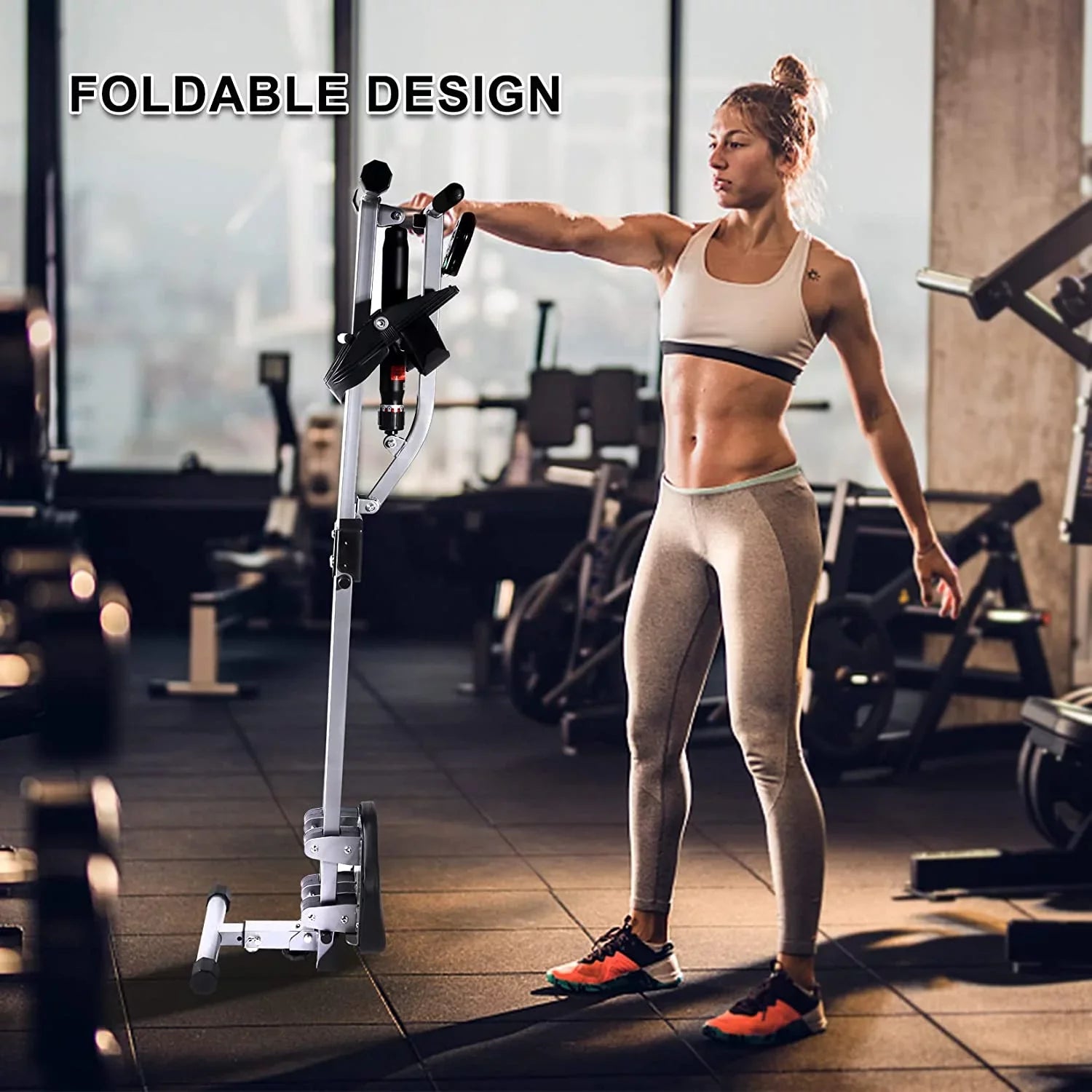 Fitness Rowing Machine Rower Ergometer, Digital Monitor and 260 lbs of Maximum Load, Black