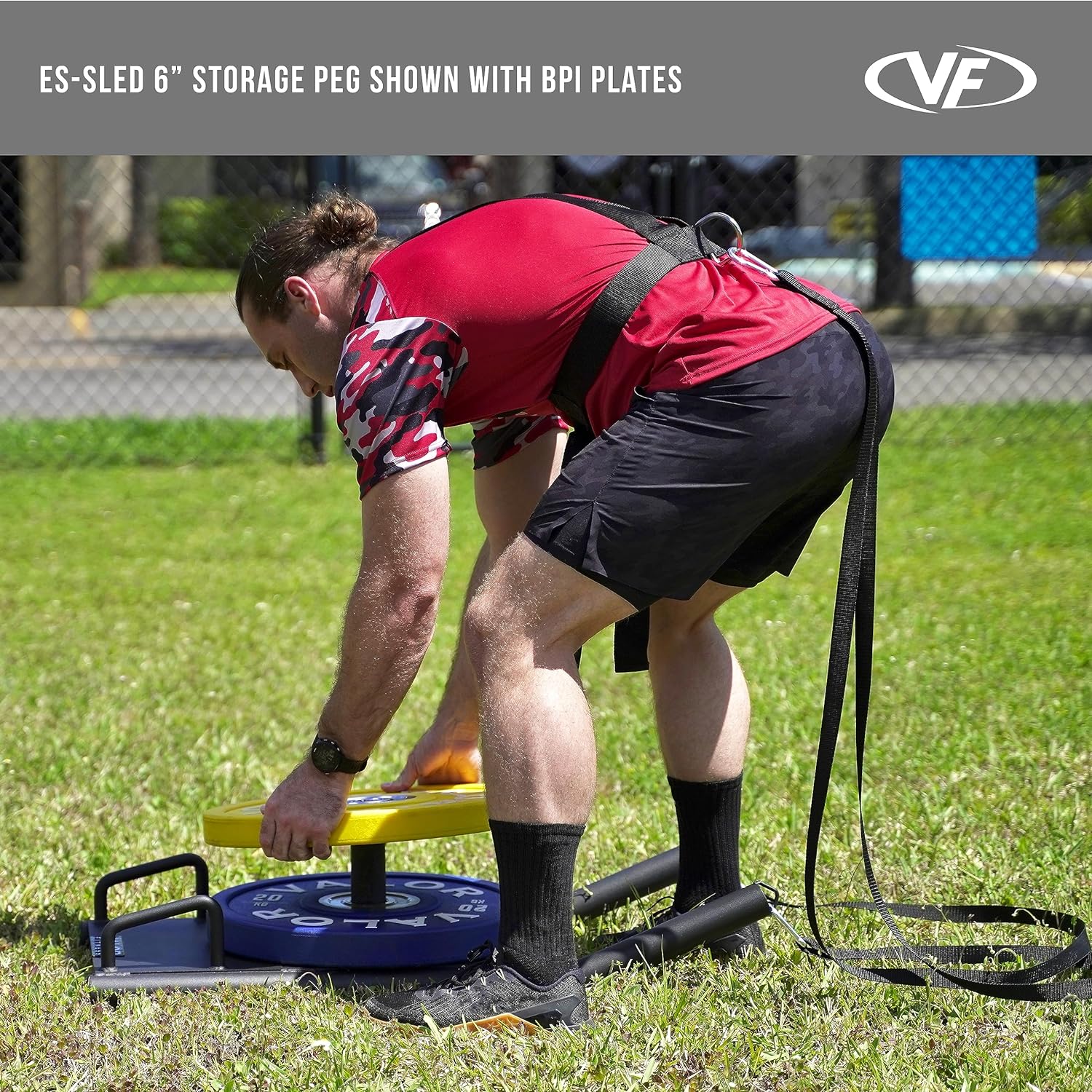 Valor Fitness - Agility Sled with Harness & Straps (Push, Pull, and Drag Sled)