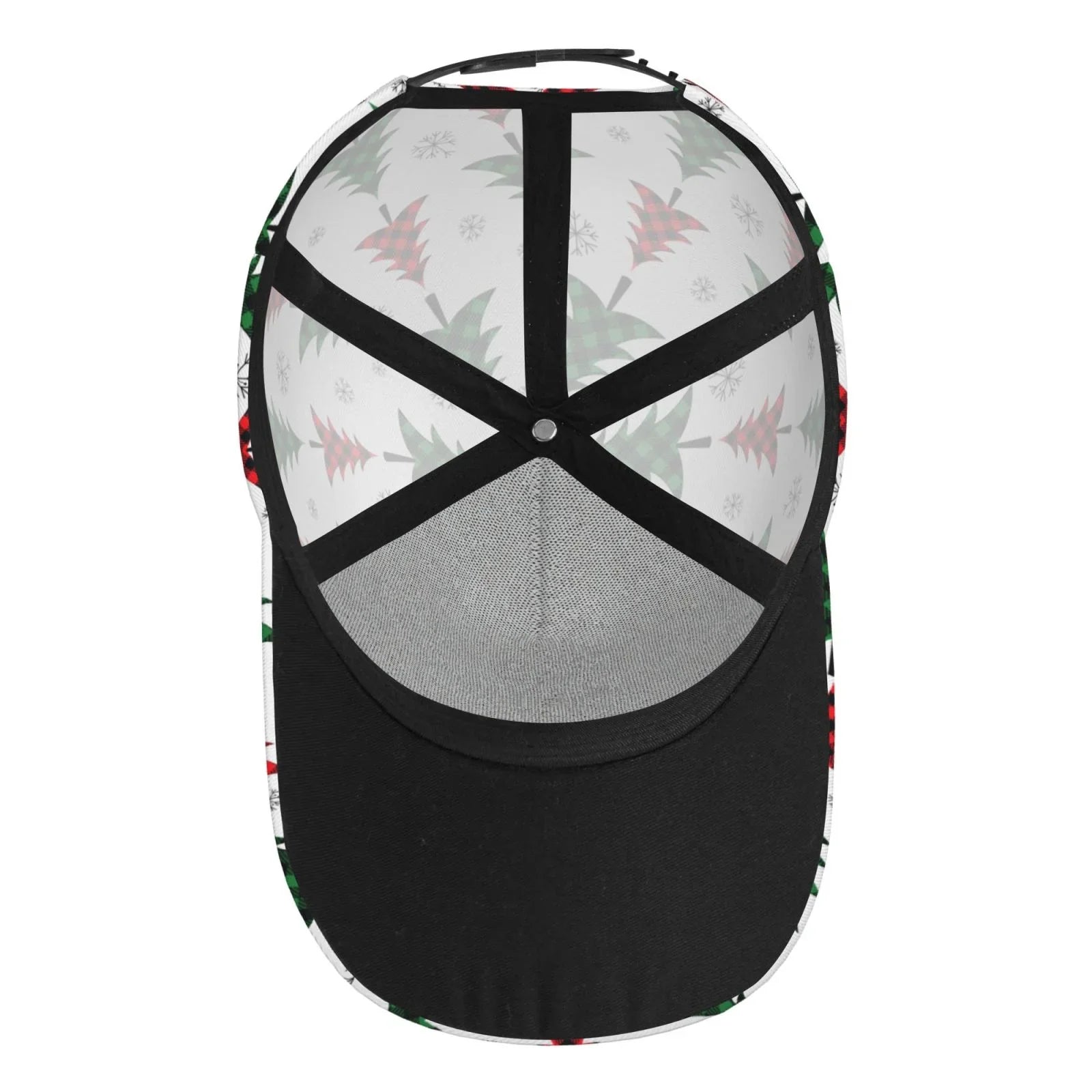 Balery Baseball Cap Adjustable Size for Running Workouts and Outdoor Activities All Seasons Dad Hat(Buffalo Plaid Christmas Trees)