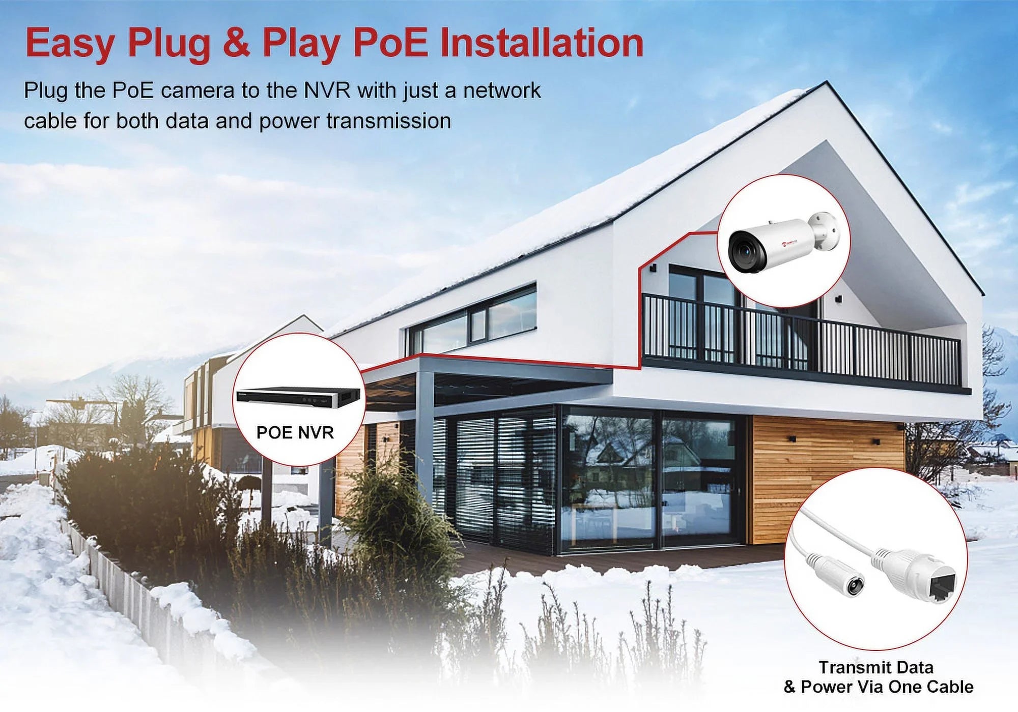 5MP Bullet Camera 4X Zoom Camera Support Human Vehicle Detection 30M  Distance Built in Mic .265
