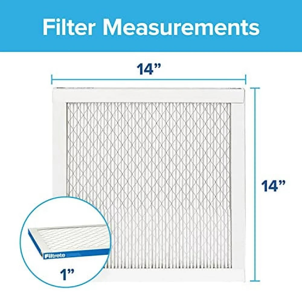 Filtrete 14x14x1 Air Filter,  1900,  13, Healthy Living Ultimate Allergen 3-Month Pleated 1-Inch Air Filters, 2 Filters