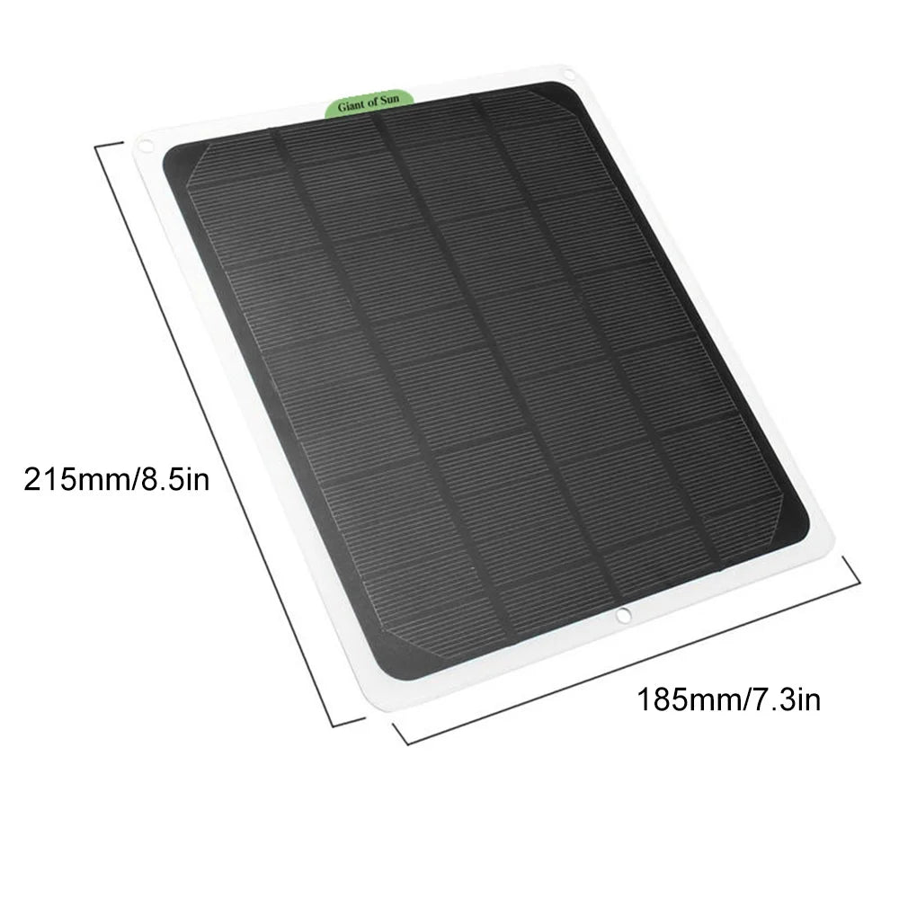occkic 20W 12V/5V Monocrystalline Charging Flexible Solar Panels with Battery Clips for Cars  Yachting Charger Outdoor Charger