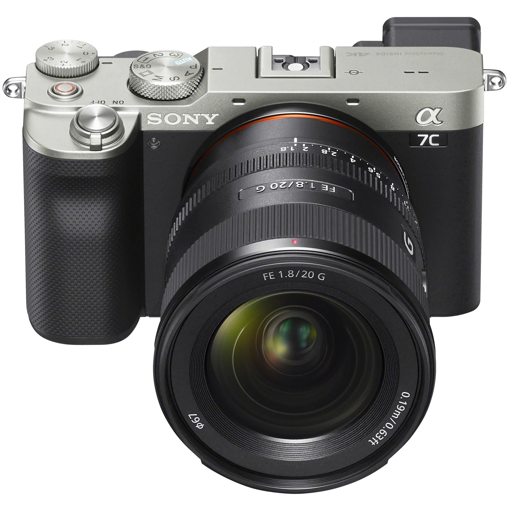 Sony a7C Mirrorless Full Frame Camera Body with Sony  20mm .8  Lens  Silver / Bundle with Deco Gear Photography Backpack Case , Software and Accessories