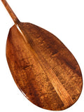 Soft Eyes Premium Watermarks Curls Koa Paddle Outrigger 60" | #koa3817