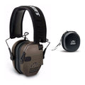 Walkers Razor Slim Electronic Shooting Hearing Protection Muff (Earth) with Case