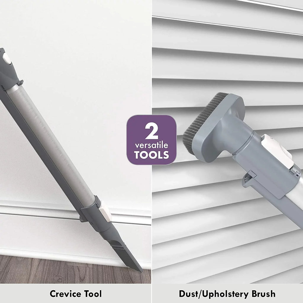 Friendly Lightweight Bagless Compact Canister Vacuum, , Extended Telescoping Wand, Retractable Cord and 2 Cleaning Tools, Pet PowerMate + 2 Motor Power, Purple