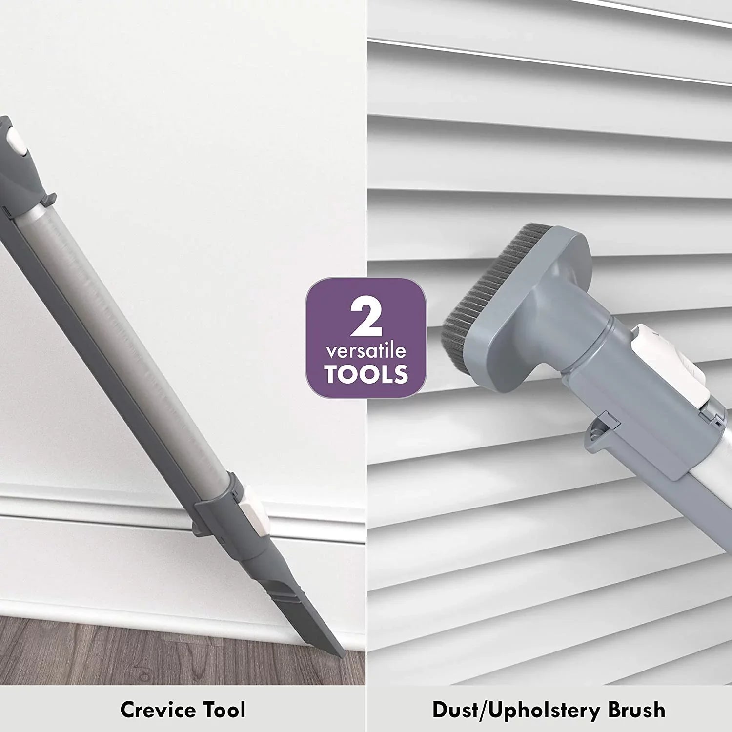 Friendly Lightweight Bagless Compact Canister Vacuum, , Extended Telescoping Wand, Retractable Cord and 2 Cleaning Tools, Pet PowerMate + 2 Motor Power, Purple