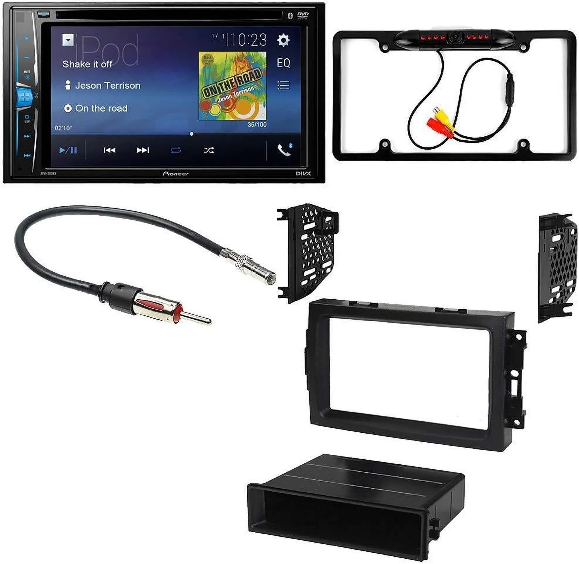 Bundle with Pioneer Multimedia  Car Stereo and Installation Kit - for 2007 Chrysler Aspen w/ Nav / Bluetooth  Touchscreen Radio - Backup Camera, Double Din Dash Kit
