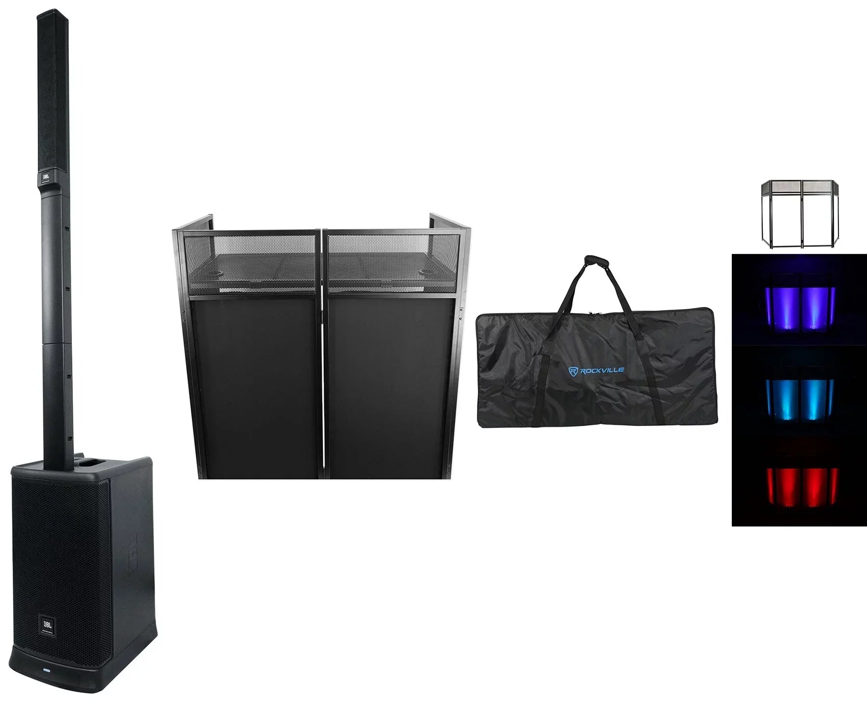 1500w Rechargeable Line Array   Speaker+ Facade Booth