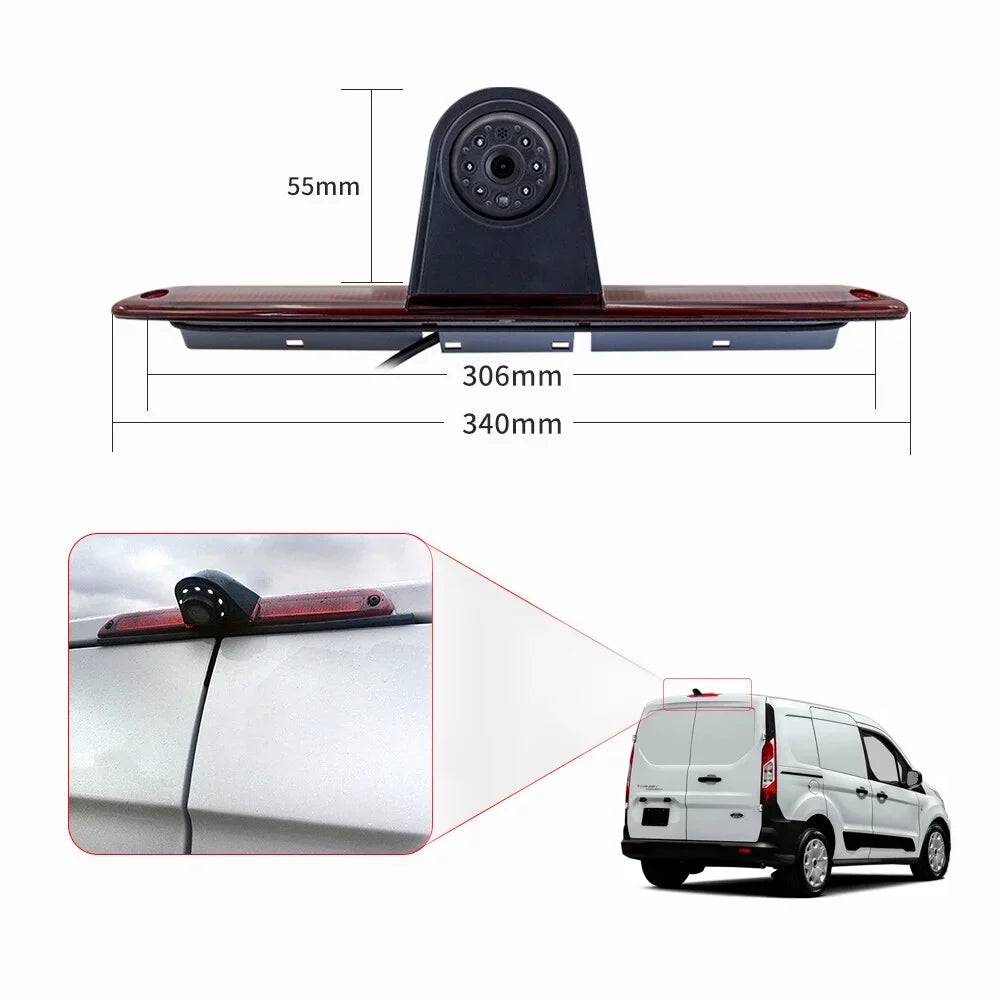 7in Brake Light Backup Camera for Mercedes-Benz Sprinter/ Crafter Vans  Light Parking (with Monitor)