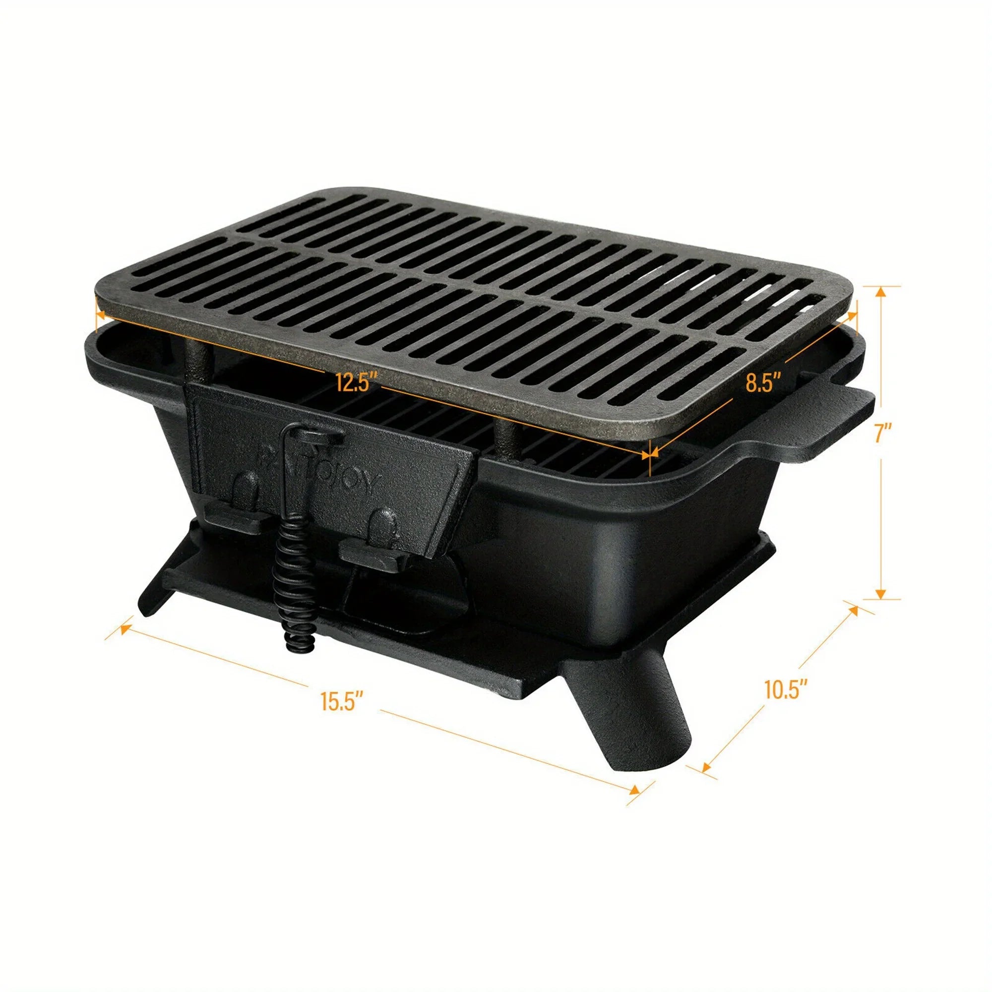 Heavy Duty Cast Iron Charcoal Grill Tabletop  Grill Stove for Camping Picnic