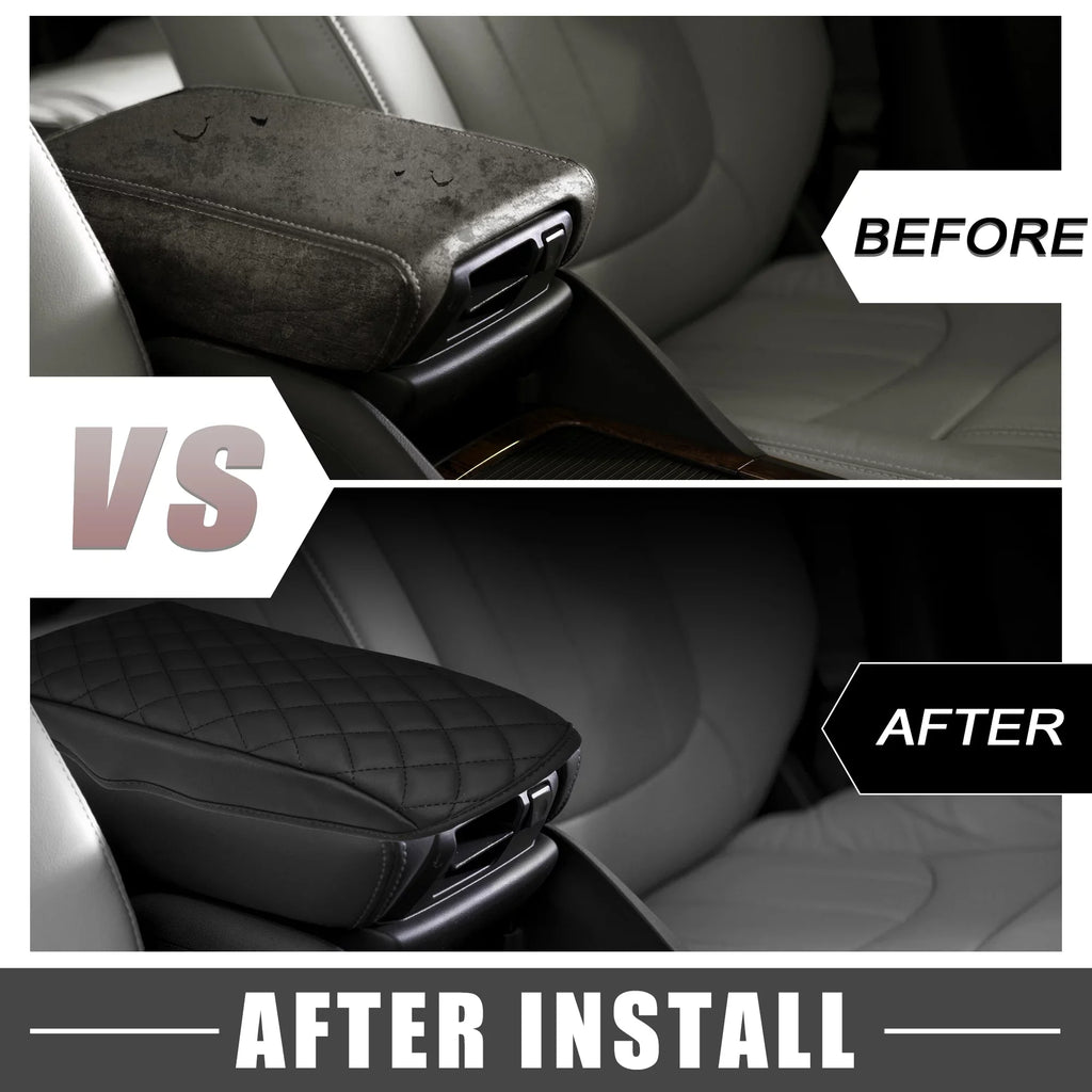 Unique Bargains Car Center Console Pad Waterproof Armrest Seat Box Cover Protector for Ford Bronco Sport 2020-2023 Black
