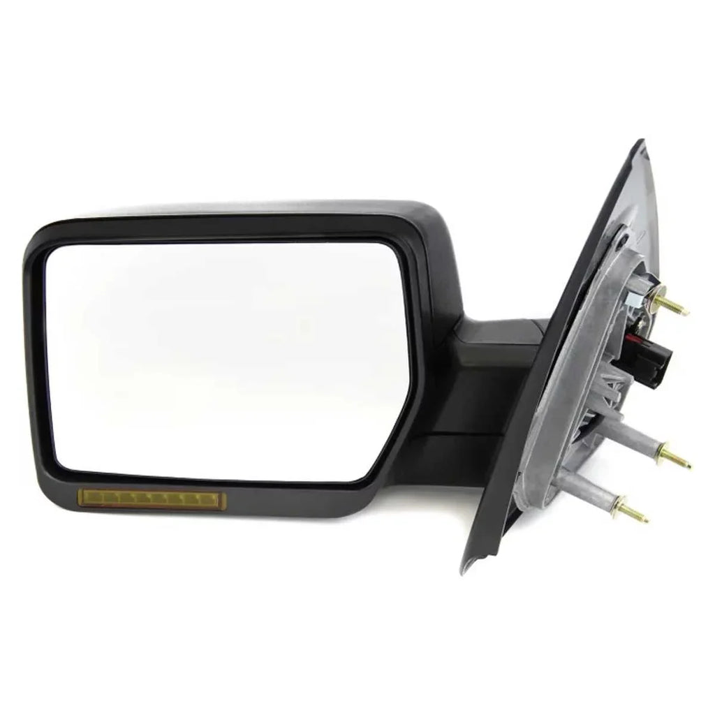 AutoShack Driver Mirror Power Folding Heated Textured Black Replacement for 2004 2005 2006 Ford -150 4.2L 4.6L 5.4L   4WD