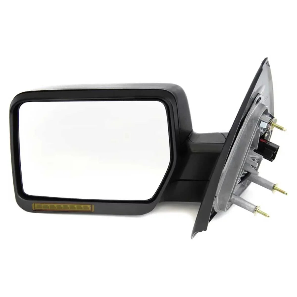 AutoShack Driver Mirror Power Folding Heated Textured Black Replacement for 2004 2005 2006 Ford -150 4.2L 4.6L 5.4L   4WD