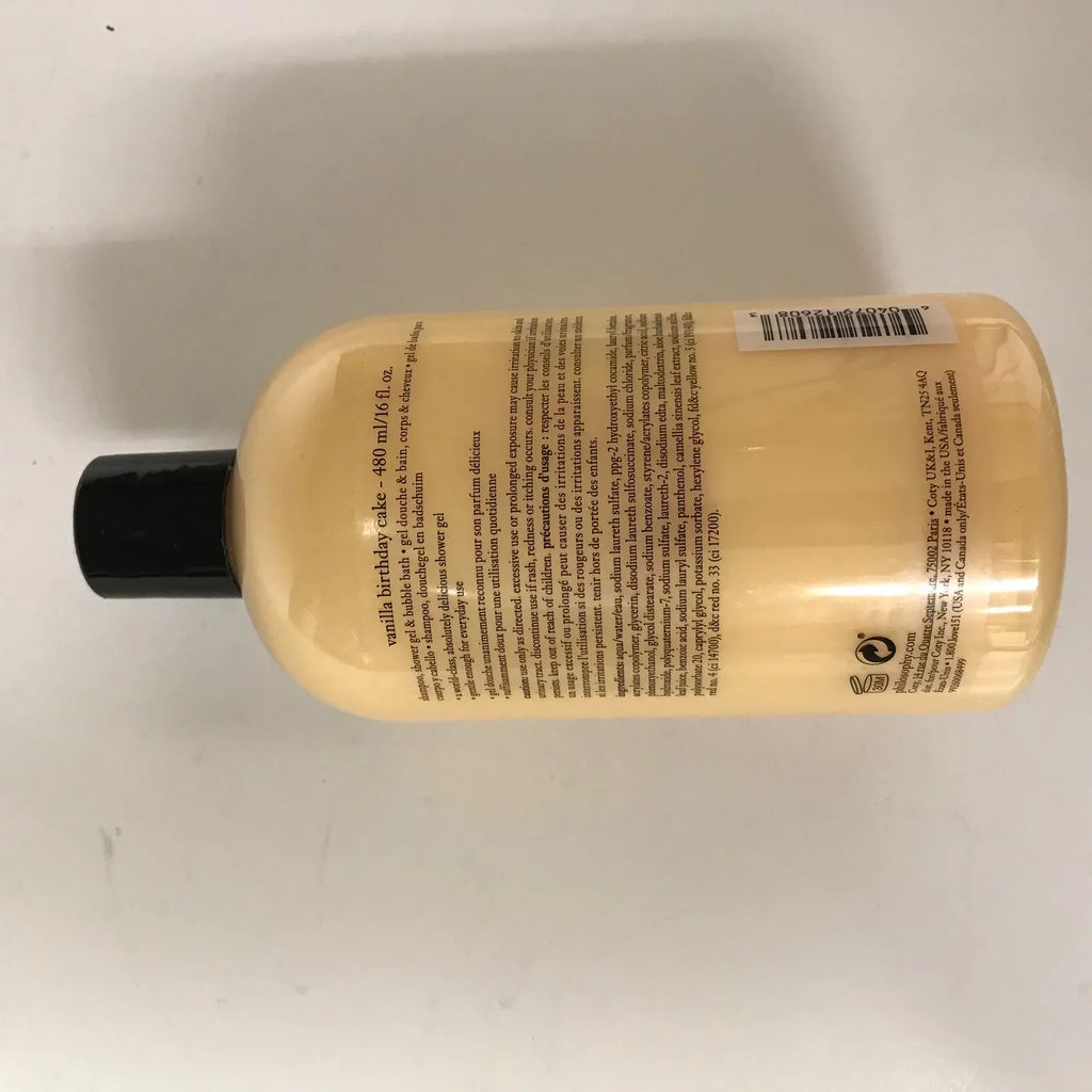 Philosophy Vanilla Birthday Cake 16.0 oz Shampoo, Shower Gel & Bubble Bath