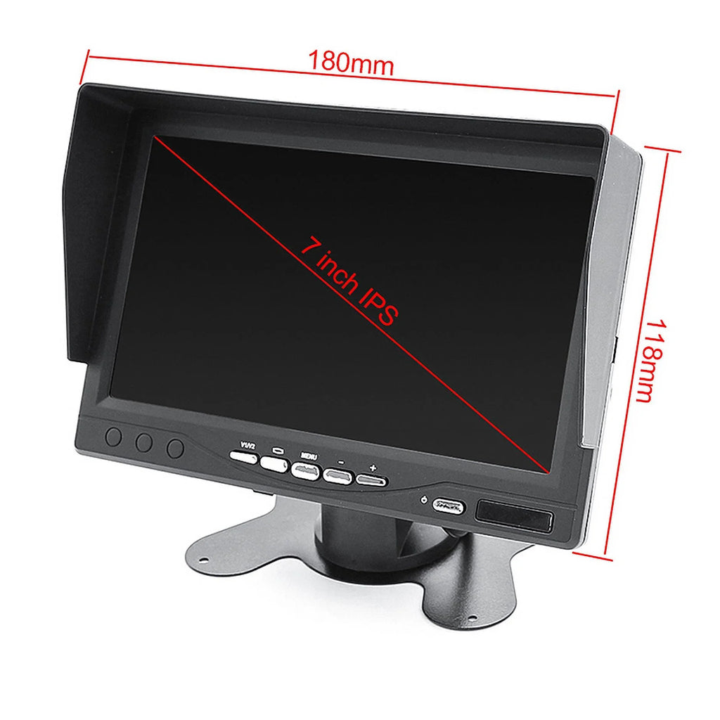 Heavy Duty Backup Camera 7" Monitor Rear View Reverse Kit for Truck Caravan Bus