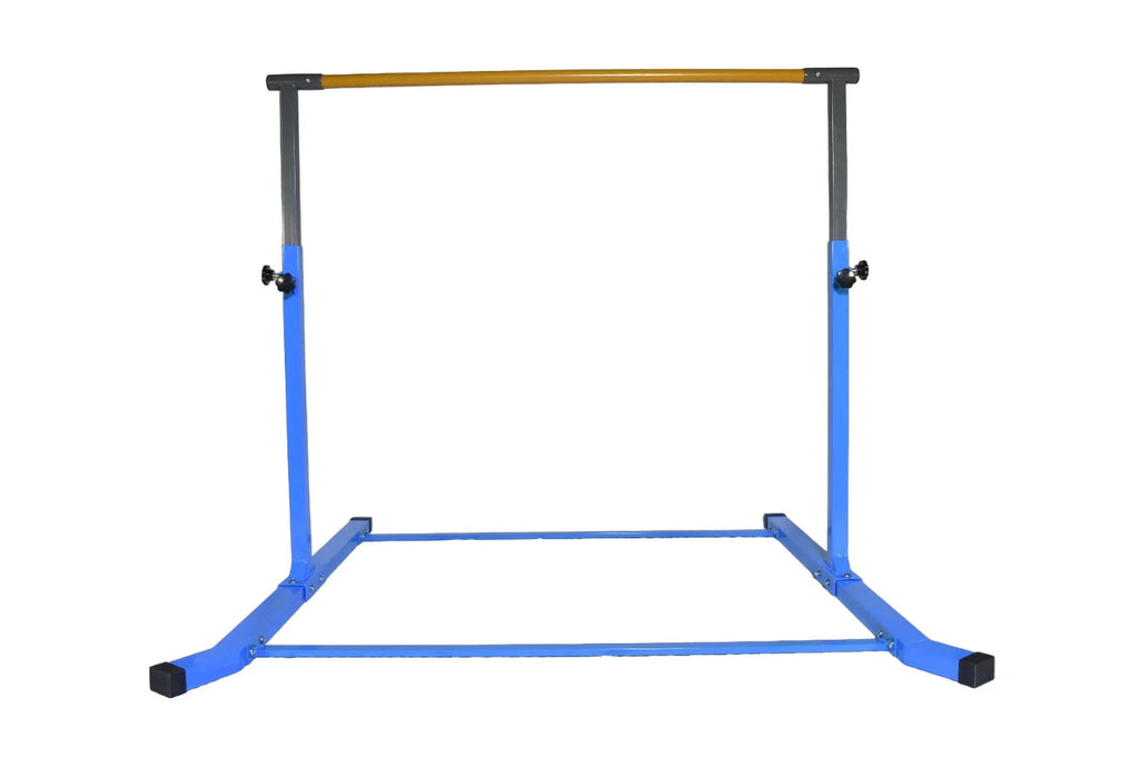 5 Star- Gymnastics Training Kip Bar for Kids, Expandable Between 3  to 5 , Adjustable Height Horizontal Bar Gymnastic Training Fitness Equipment for Home Practice Tumbling (Blue)