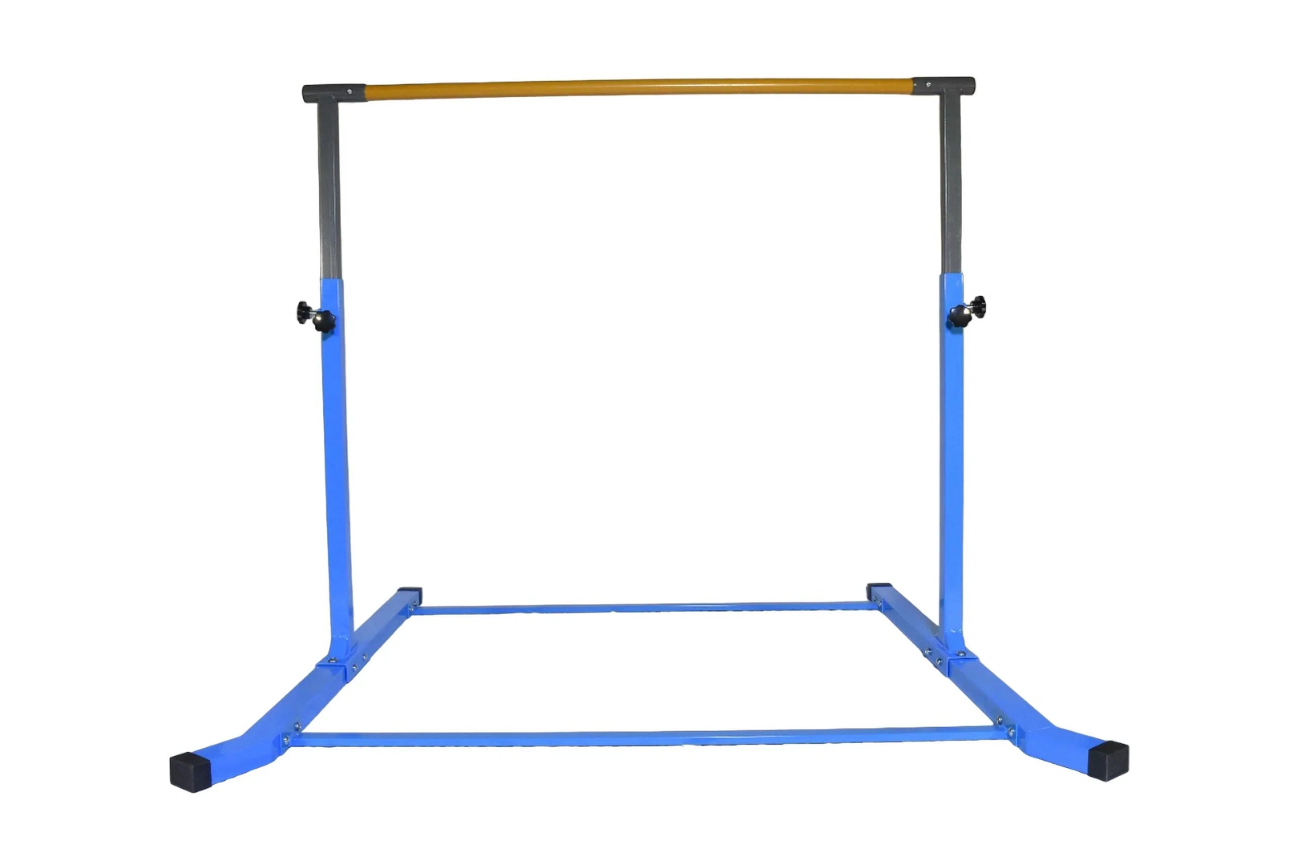 5 Star- Gymnastics Training Kip Bar for Kids, Expandable Between 3  to 5 , Adjustable Height Horizontal Bar Gymnastic Training Fitness Equipment for Home Practice Tumbling (Blue)
