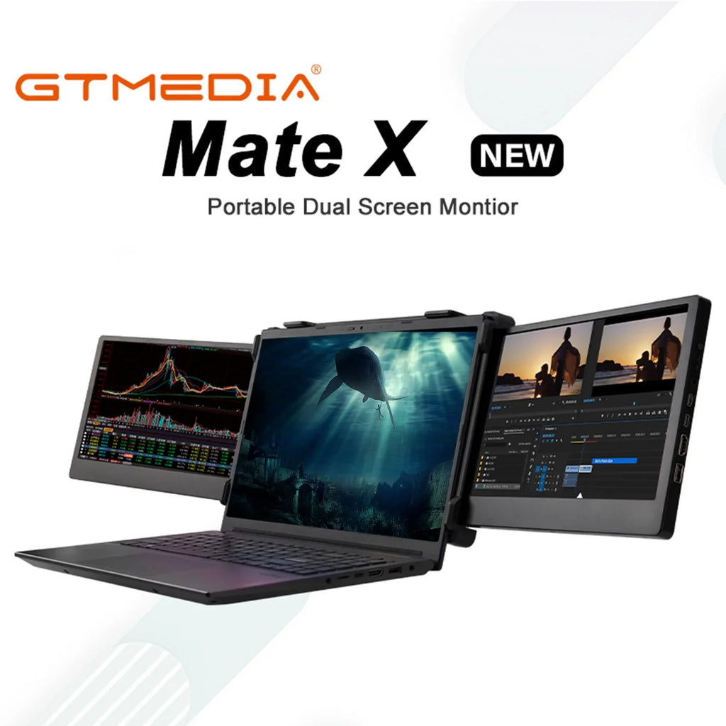 Mate  11.6-inch Portable Dual Screen Monitor for Laptop Full   1080P Display Plug and Play