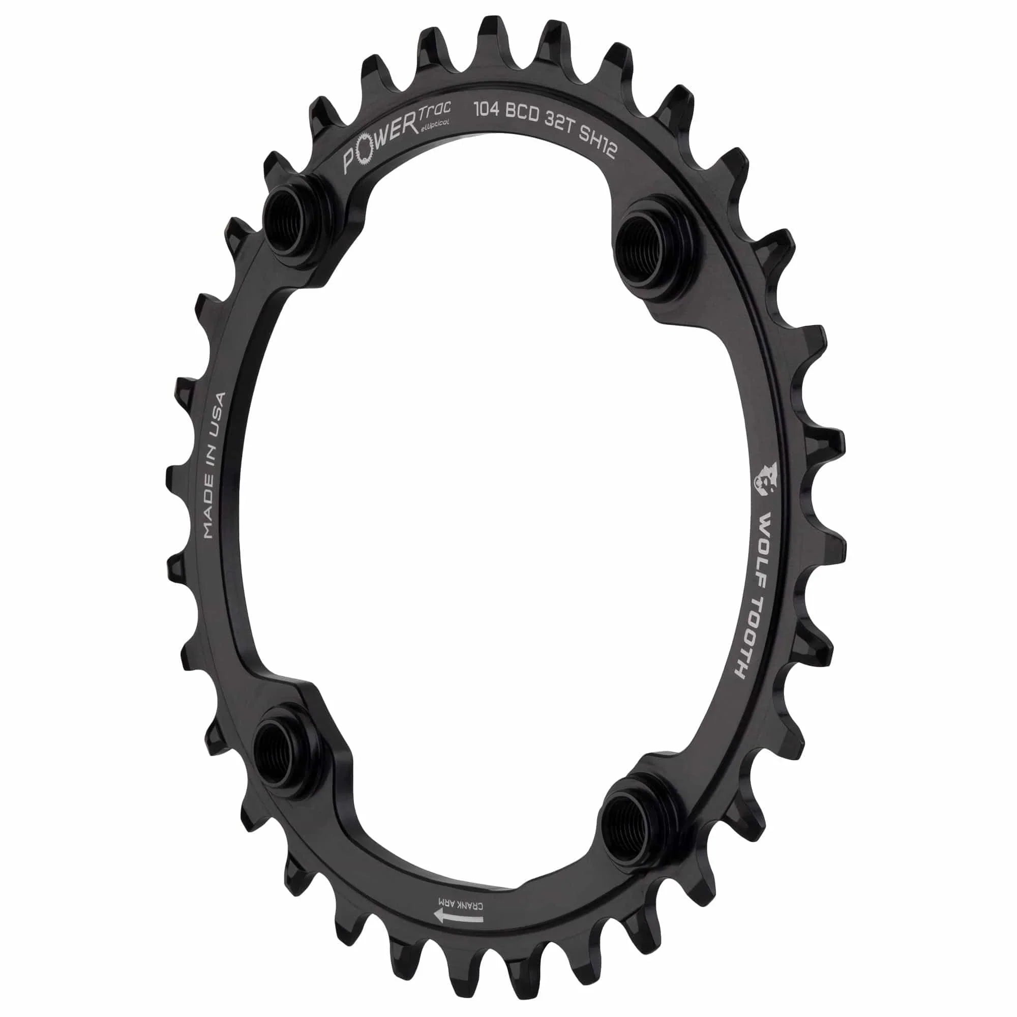 Wolf Tooth Elliptical 104  Hyperglide+ Chainring - Tooth Count: 34 Chainring : 104
