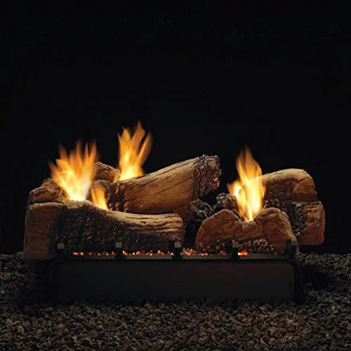 30" Stone River Logset with  / Slope Glaze Vista Burner,