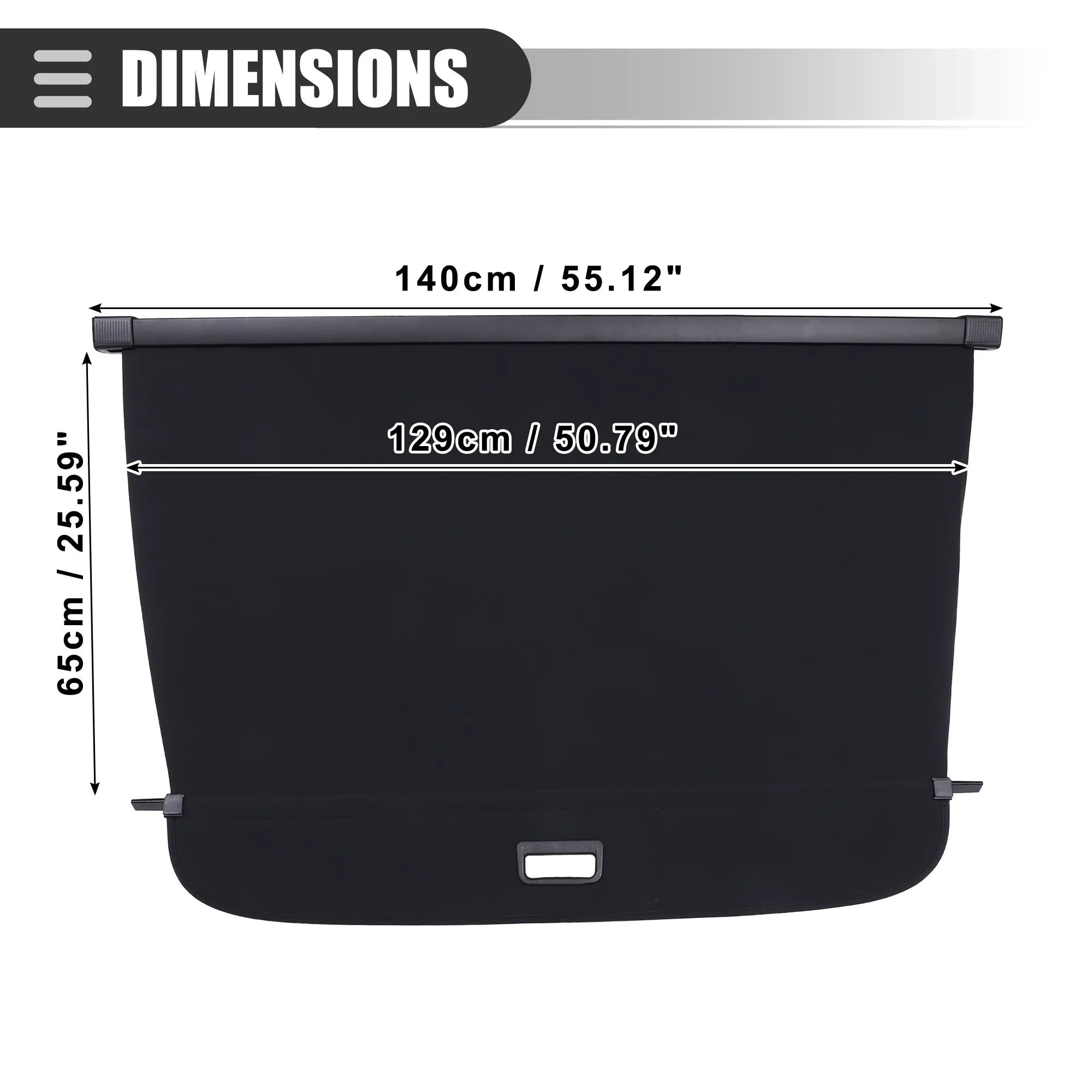 Retractable Cargo Cover Rear Trunk Security Cover Shield Shade for Audi  2016-2022 Canvas Black