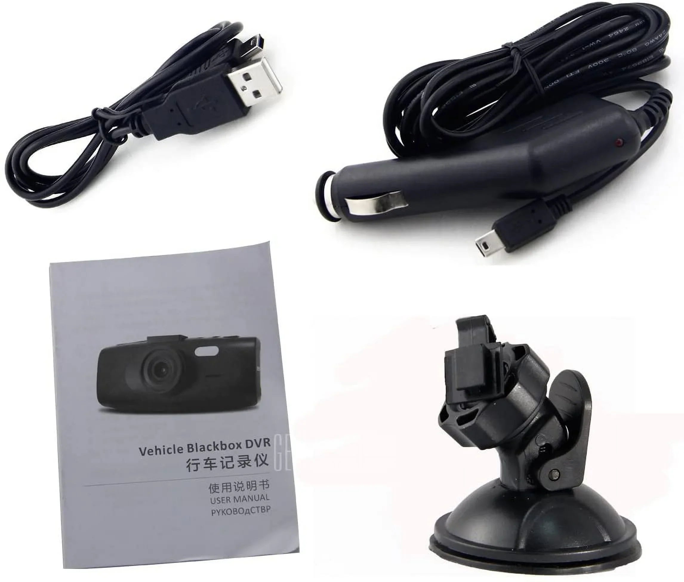 Dash Cam Full  1080P 2.7"  Car  Dashboard 140° Wide Angle Novatek  Motion Detection Night Vision -sensor 4X Zoom  .264  Loop-cycle Recording Black Box Video Recorder