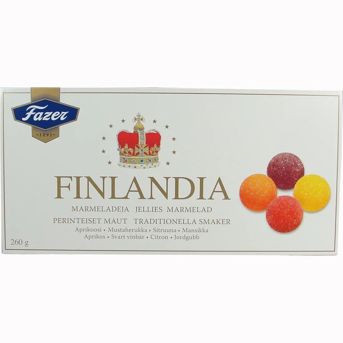 Karl Fazer Finlandia Fruit Jellies 260 Gr or 9 Oz