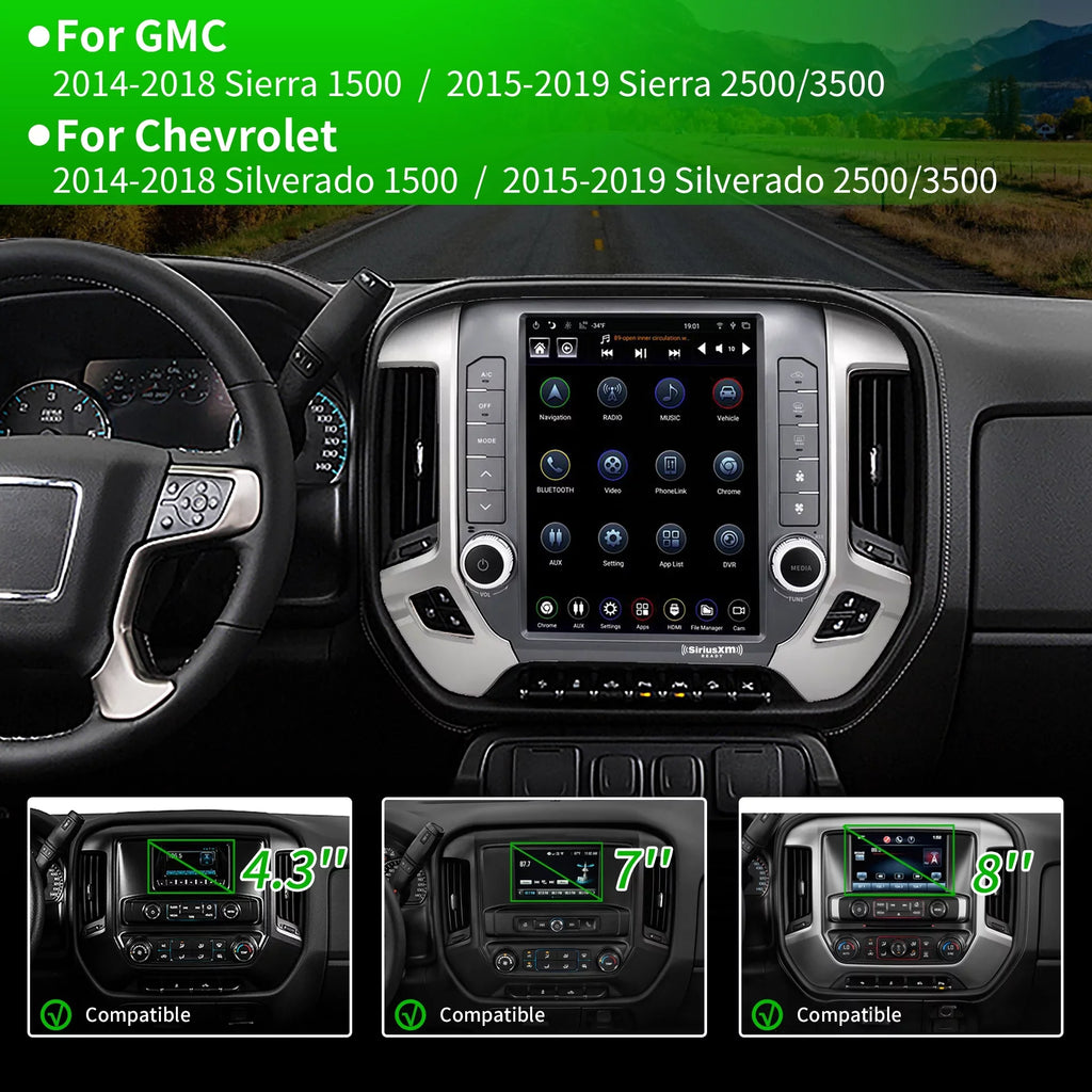 Linkswell Gen5 -style 12.1 inch Car SirusXm Raido Stereo for Chevrolet Silverado 2014-2021  2014-2019 Touch Screen Navigator Android Truck Replacement  radio 4G+64G Apple Carplay Auto