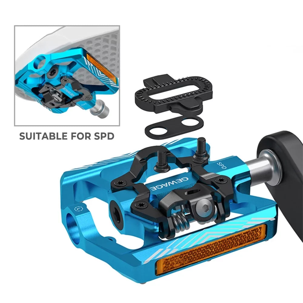 Mountain Bike Pedals with Reflector, Lightweight Aluminum, Improved Transfer