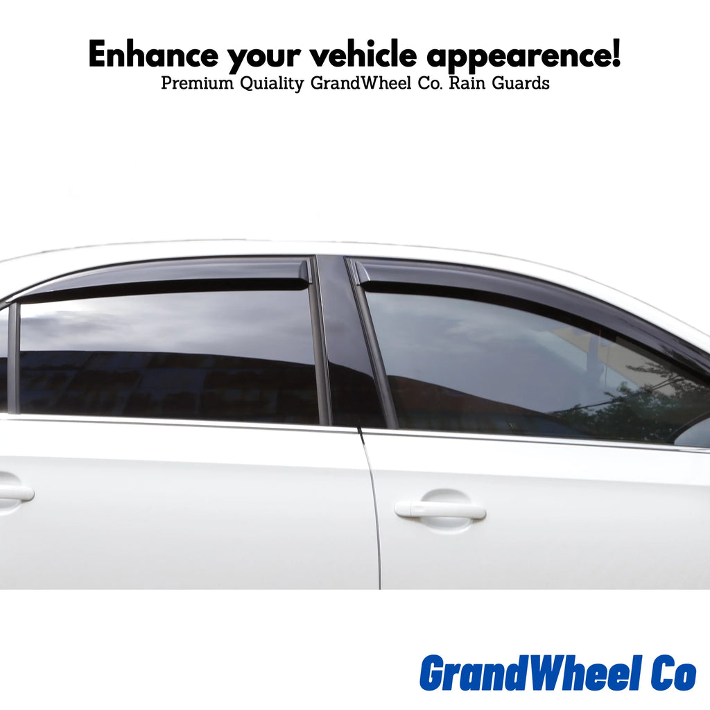 GrandWheel Co Smoke Tinted Tape-On Side Window Vent Visor Deflectors Rain Guards Compatible with Nissan Rogue 2021-2024 - 6pcs.