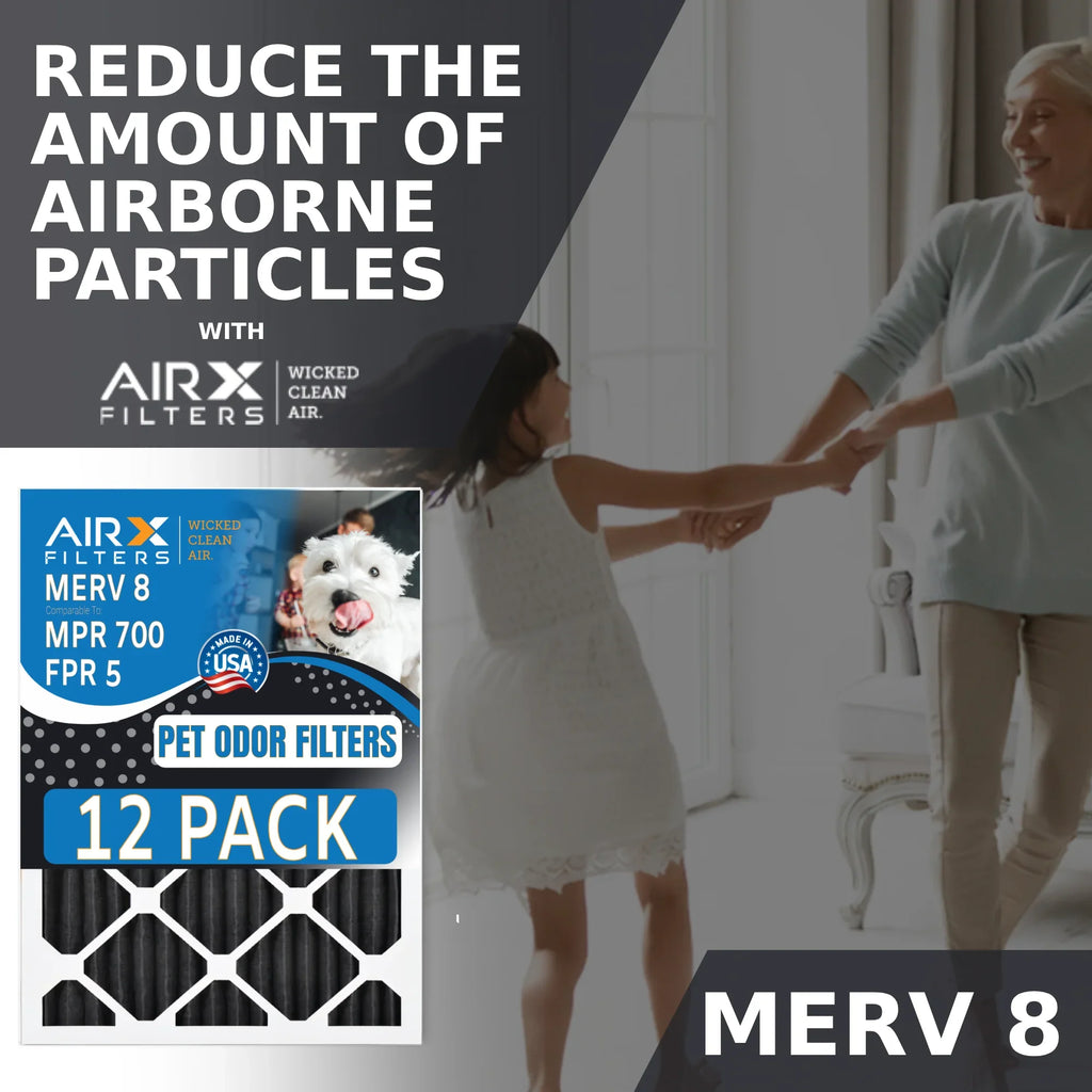 12x12x1 Air Filter  8 Rating, 12 Pack of Furnace Filters Comparable to  700,  5, Pet Odor Retention Filters - Made in  by     .