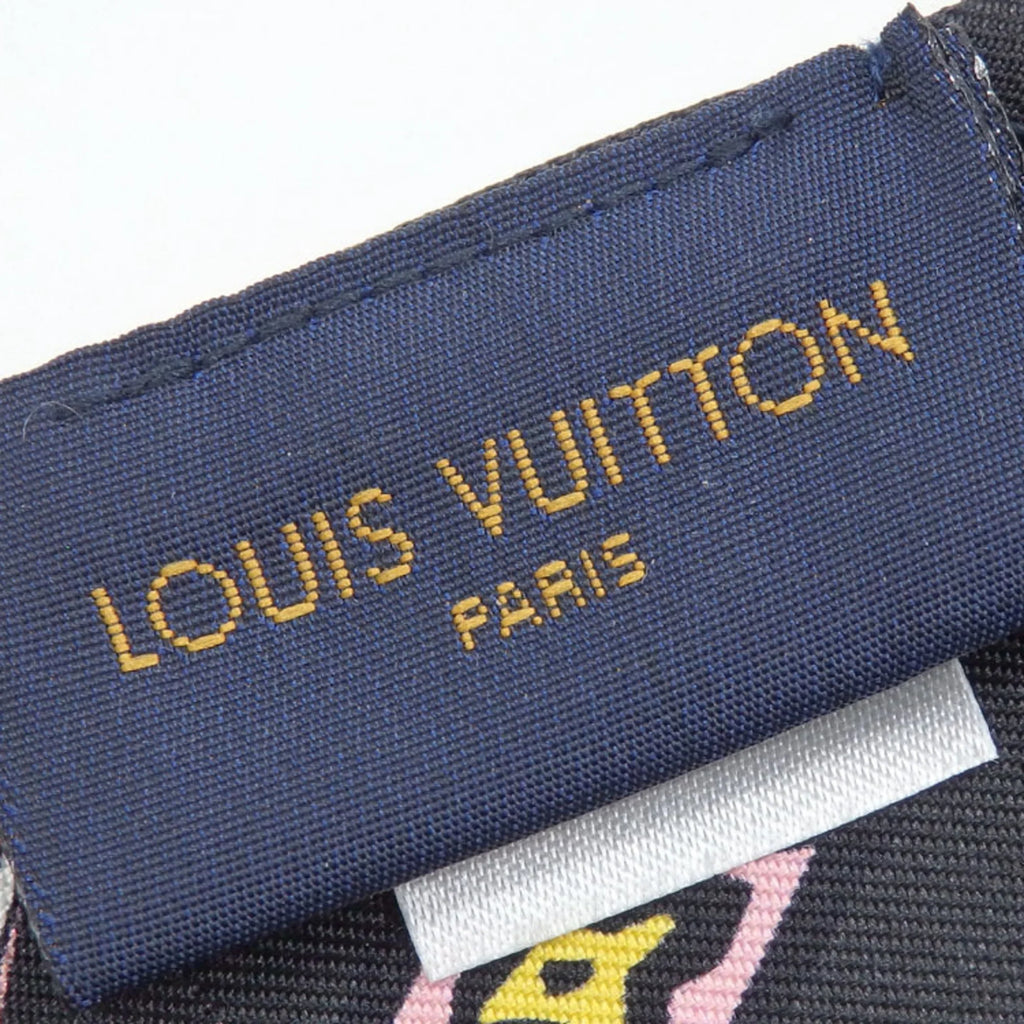 Pre-Owned Louis Vuitton Scarf Muffler Bandeau  Wild at Heart Women's Multicolor Silk Leopard Print  (Good)