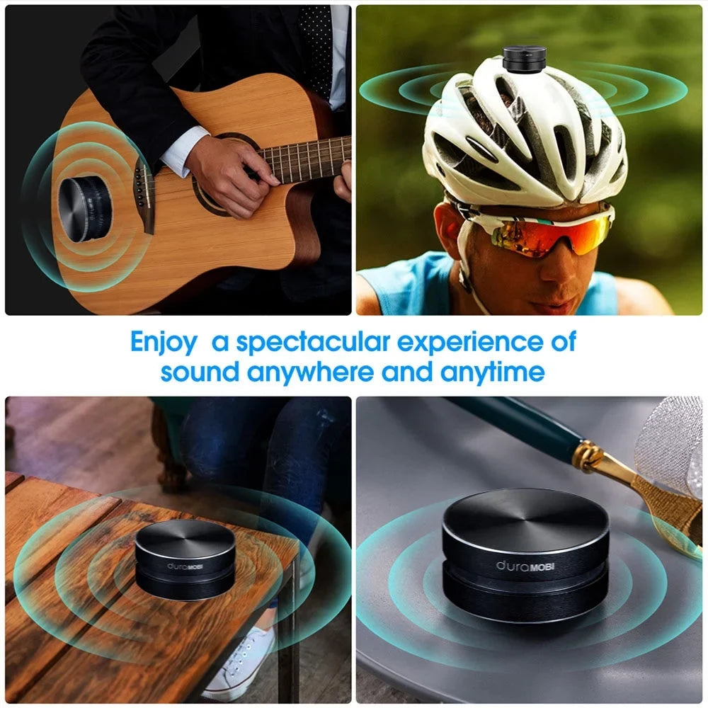Wirelessly  Speaker Bone Conduction Speakers Mini Portable Loud Stereo Sound Built-in Mic Sound Box Red
