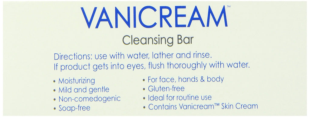 Vanicream Cleansing Bar, Fragrance Free - 3.9 Oz/Pack, 3 Pack.
