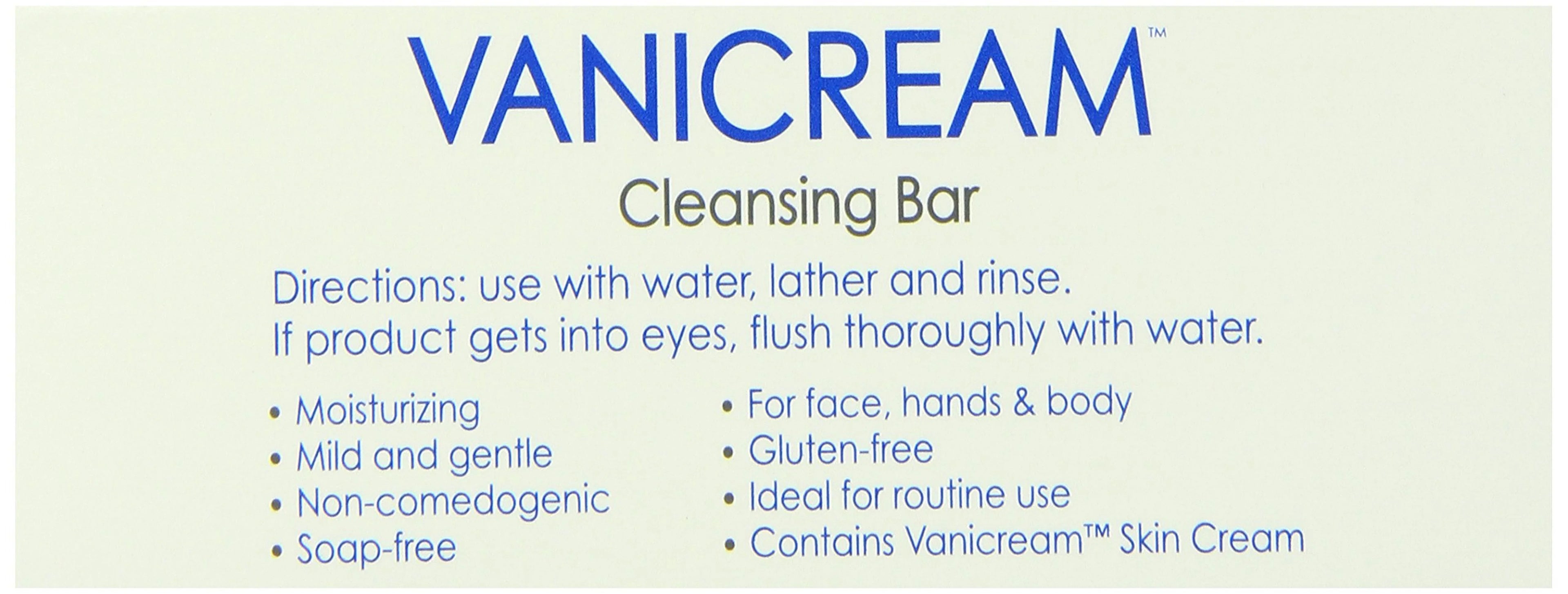 Vanicream Cleansing Bar, Fragrance Free - 3.9 Oz/Pack, 3 Pack.