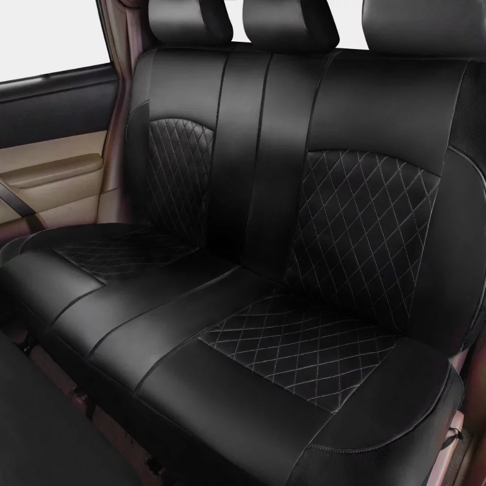 Andoe 9 Pcs Car Seat Cover, 5 Seats  Leather Universal Seat Cover Full Set Auto Interior Accessories for Auto Trucks Van
