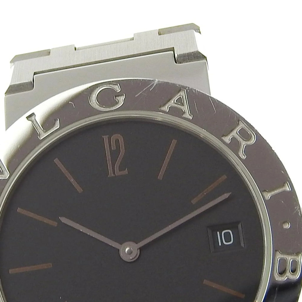 Pre-Owned Bvlgari  Watch  Stainless Steel Quartz Analog Display Black Dial Bulgari Men's  (Fair)