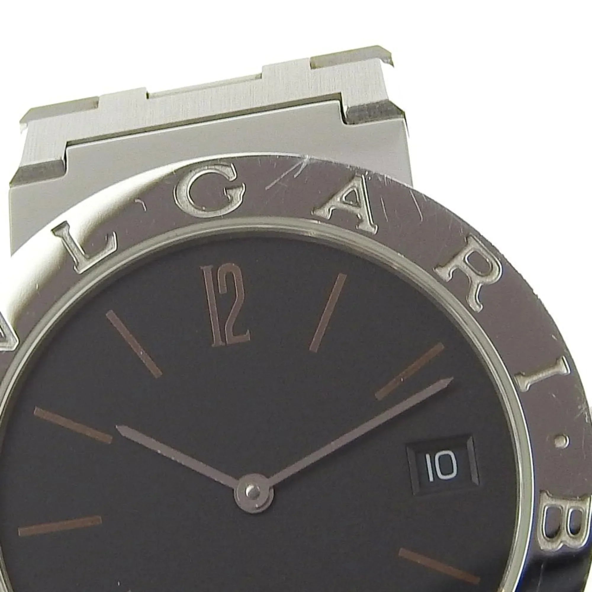 Pre-Owned Bvlgari  Watch  Stainless Steel Quartz Analog Display Black Dial Bulgari Men's  (Fair)