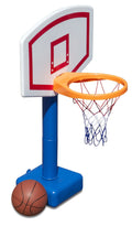 Pool Basketball Hoop Poolside Standing Introductory Game For Kids & Adults Swimming Splash Hoops Games With Midsize Water Basketball, Toy For Pools, Outdoor Summer