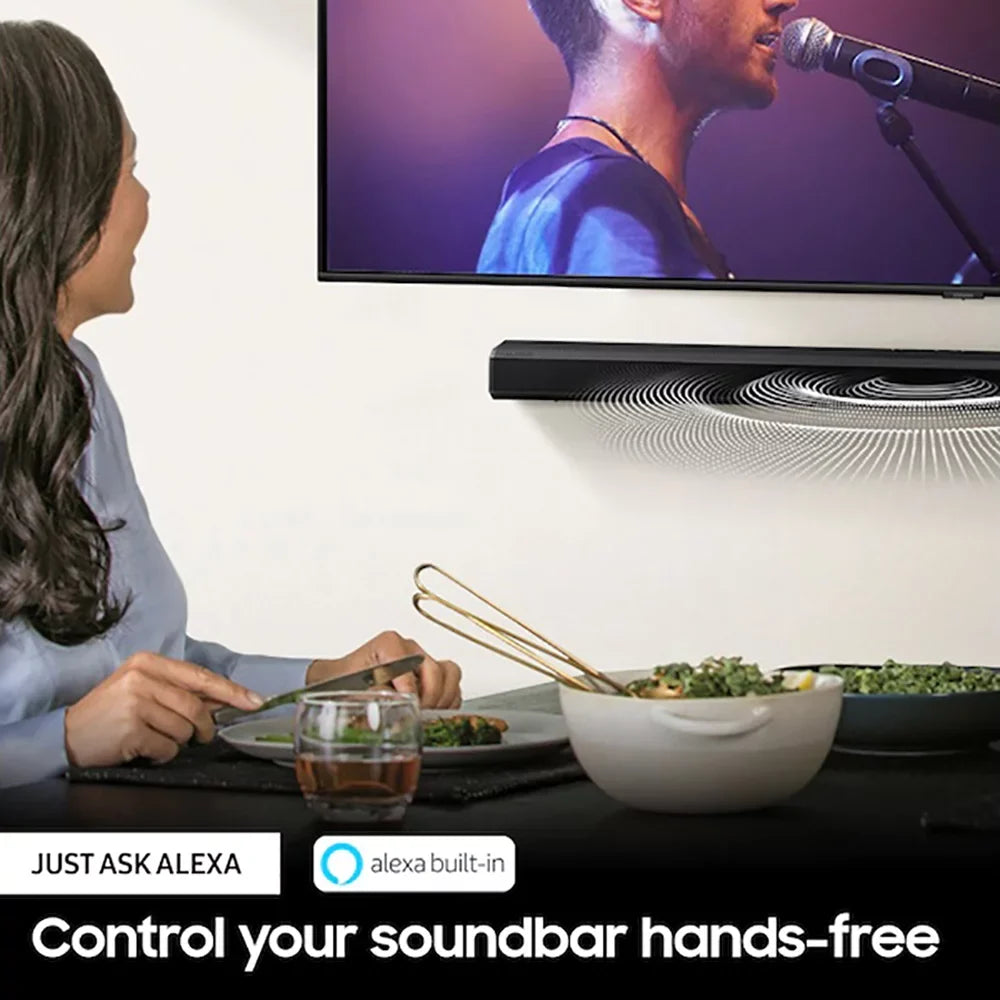 Samsung - 9.1.4ch Surround Sound Wireless Home Theater Bundle 7.1.2ch Dolby Atmos /: Soundbar + Swa-9500S 2.0.2ch Rear Speaker Kit + Subwoofer + Extended Coverage + 2 Deco Gear  Cables