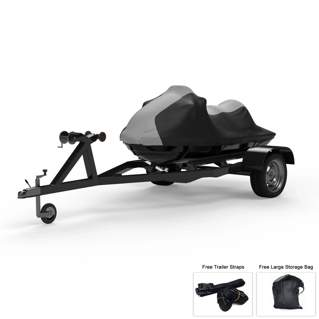 Weatherproof Jet Ski Cover For     155 130 2014-2016 -  / Black Color - All Weather - Trailerable - Protects from Rain, Sun,  Rays, And More! Includes Trailer Straps And Storage Bag