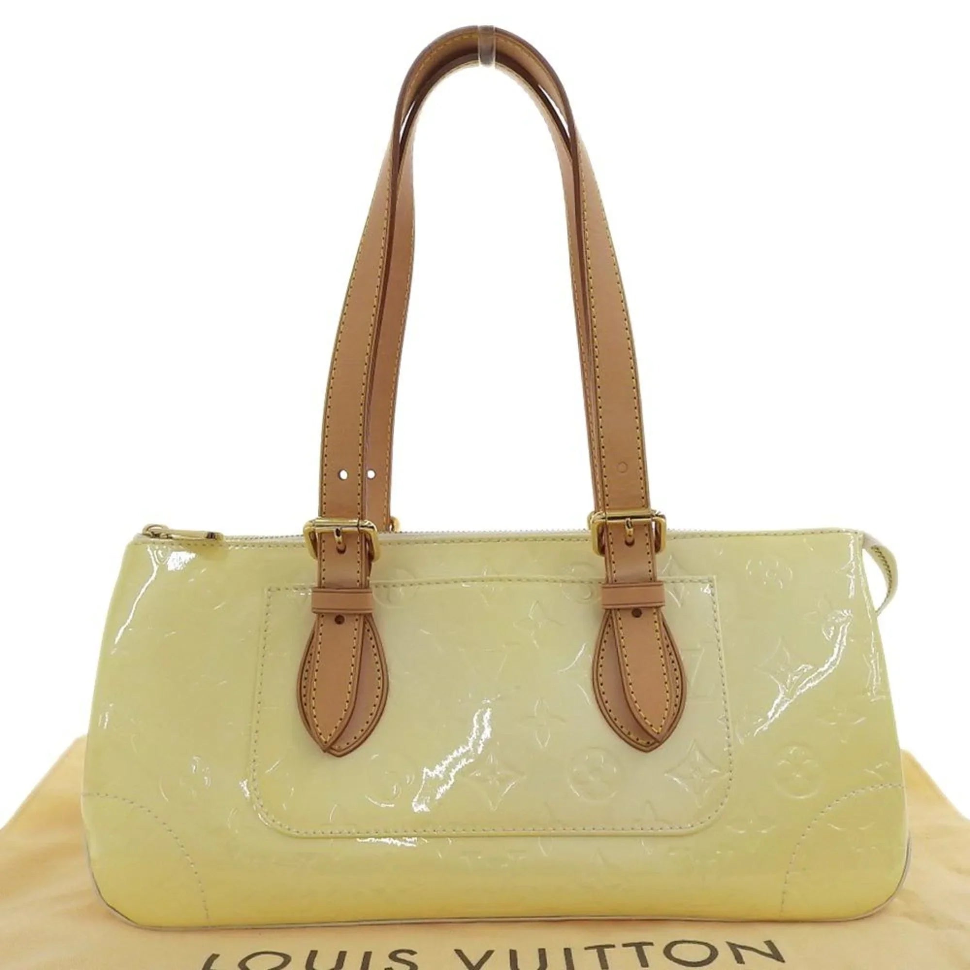 Pre-Owned Louis Vuitton   Vernis Rosewood Avenue Shoulder Bag Perle  (Good)