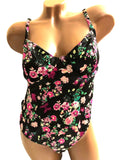 Victoria's Secret Swimsuit One Piece Wicked Black Floral Size -Large