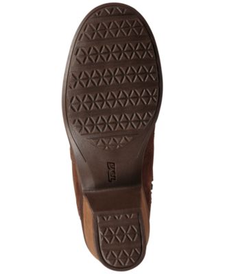Womens Brown Waterproof Goring Padded Anaya Round Toe Block Heel Zip-Up Leather Riding Boot 7.5